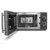 CASO M20 EASY 03309 Solo-Mikrowelle, 20 L, 700 W, 35-Minuten-Timer, Schwarz/Grau