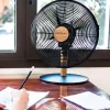 Cecotec EnergySilence 600 WoodDesk Tischventilator, Tischventilator, 40 W, Durchmesser 30 cm, 3 Geschwindigkeiten, Oszillation, Beige/Schwarz