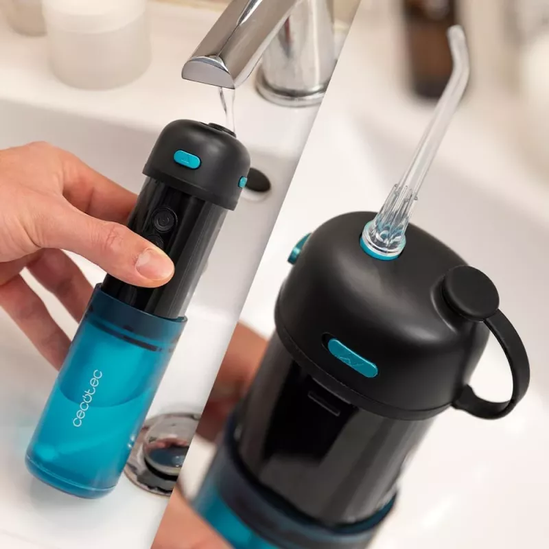 Cecotec Oral Irrigator ToothCare Jet Splash 150 ml Schwarz/Blau 2 Düsen