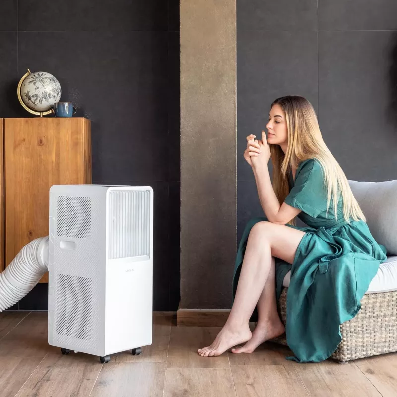 Cecotec Mobile Klimaanlage ForceClima 7550 Style Connected, 7000 BTU/h, Weiß, Wi-Fi, Fernbedienung