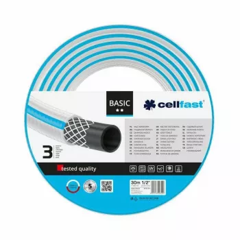 CELLFAST 10-421 PLUS 30 m 1/2 Zoll 3-Lagen PVC Gartenschlauch unterirdisch Blau/Weiß