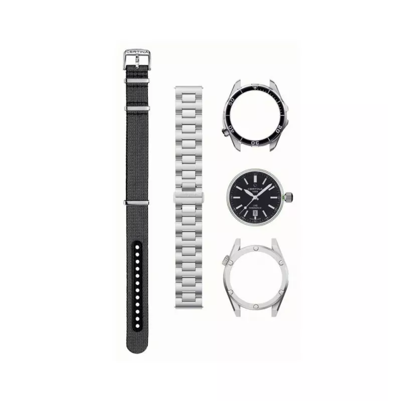 CERTINA DS Action Diver Automatic 43mm schwarzes Zifferblatt NATO-Armband C041407190510