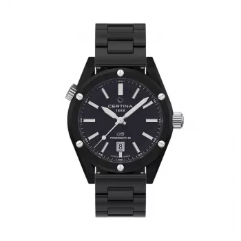 CERTINA DS Action Diver Automatic 43mm schwarzes Zifferblatt NATO-Armband Herrenuhr C041407390510