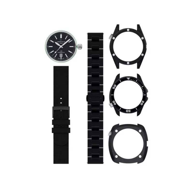 CERTINA DS Action Diver Automatic 43mm schwarzes Zifferblatt NATO-Armband Herrenuhr C041407390510