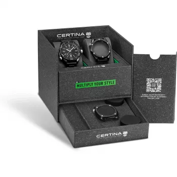 CERTINA DS Action Diver Automatic 43mm schwarzes Zifferblatt NATO-Armband Herrenuhr C041407390510