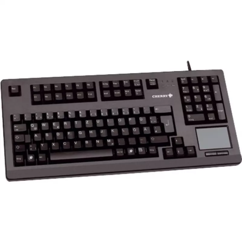 CHERRY MX11900 TouchBoard kompakte mechanische Tastatur mit Trackball, USB, US QWERTY, Schwarz