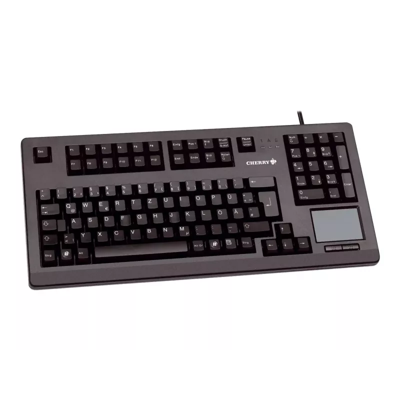 CHERRY MX11900 TouchBoard kompakte mechanische Tastatur mit Trackball, USB, US QWERTY, Schwarz