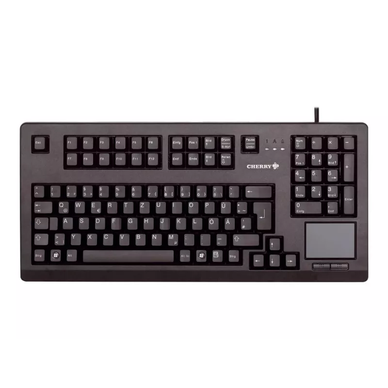 CHERRY MX11900 TouchBoard kompakte mechanische Tastatur mit Trackball, USB, US QWERTY, Schwarz