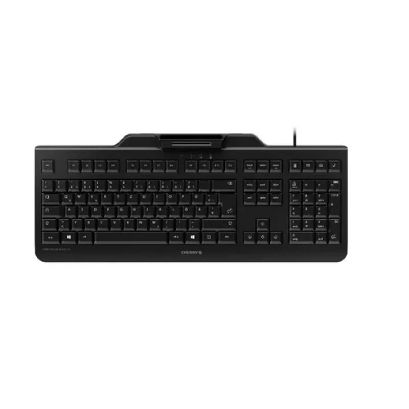 Cherry SECURE BOARD 1.0 Kabelgebundene Tastatur mit NFC-Leser, UK-Layout, Schwarz