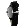 CHRONOTECH MAN CT7677M-02 Analog Quarz Uhr 45mm Schwarzes Zifferblatt Lederarmband