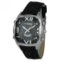 CHRONOTECH MAN CT7677M-02 Analog Quarz Uhr 45mm Schwarzes Zifferblatt Lederarmband