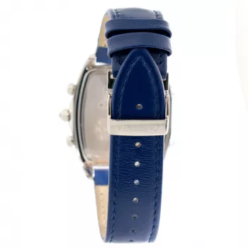 CHRONOTECH MAN CT7677M-03 45mm analoge Quarz-Chronograph-Uhr mit schwarzem Zifferblatt und Lederarmband