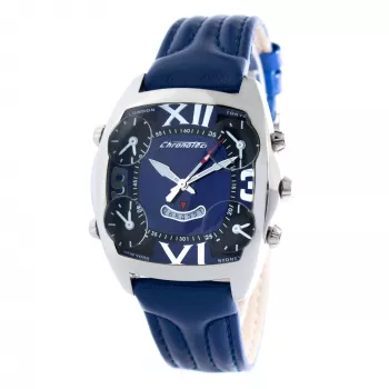 CHRONOTECH MAN CT7677M-03 45mm analoge Quarz-Chronograph-Uhr mit schwarzem Zifferblatt und Lederarmband