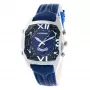 CHRONOTECH MAN CT7677M-03 45mm analoge Quarz-Chronograph-Uhr mit schwarzem Zifferblatt und Lederarmband