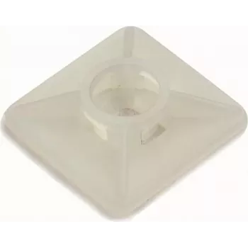 CIMCO Kabelbinder-Sockel 27x27 mm Natur PA66 Klebe-/Schraubbefestigung für Kabelbinder bis 9 mm 181384