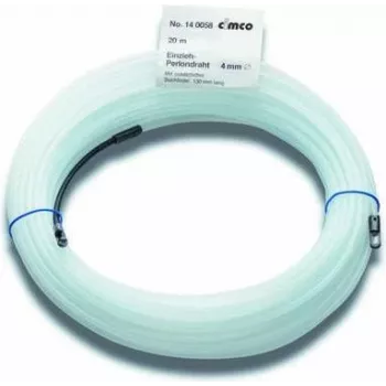 CIMCO Perlon Einziehdraht 15m, 3mm, Weiß, mit Öse 140056