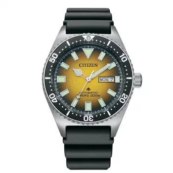 CITIZEN Herren-Automatikuhr NY0120-01X 41mm schwarzes Zifferblatt schwarzes Kautschukband