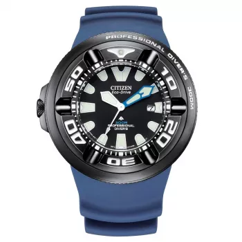 CITIZEN Herren Eco-Drive Taucheruhr BJ8055-04E 48mm schwarzes Zifferblatt schwarzes Urethan-Armband