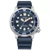 CITIZEN Herren Eco-Drive Taucheruhr BN0151-17L 44mm blaues Zifferblatt blaues Polyurethan-Armband