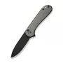 CIVIVI C18062PD-1 Nitro-V Drop Point Flipper Messer, schwarzer Aluminiumgriff, schwarze Stonewash-Klinge