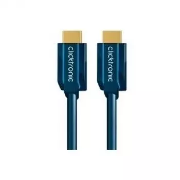 CLICKTRONIC Standard HDMI-Kabel mit Ethernet (HDMI A auf HDMI A) - 20 m, High Speed, 4K, 3D, Schwarz