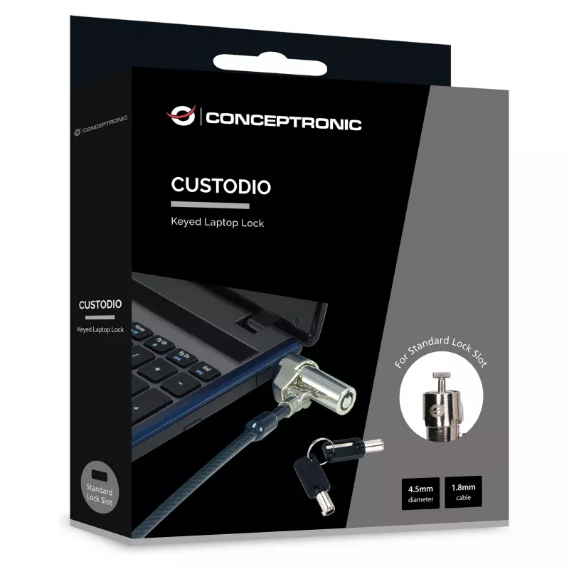 Conceptronic NBT Notebook-Schloss mit Schlüssel Standard 1,80m