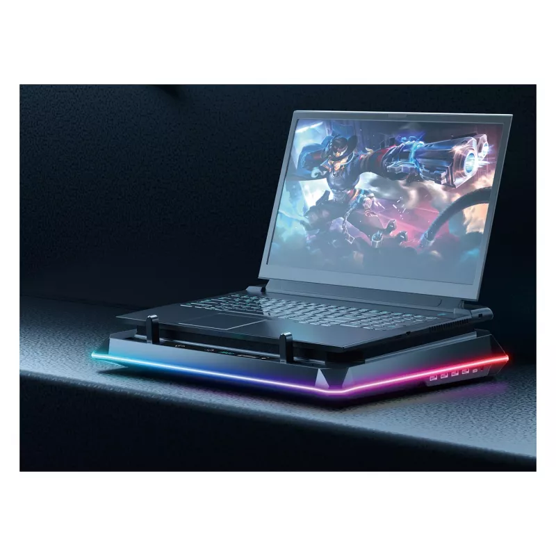 Conceptronic THYIA04B USB-C Laptop-Kühlpad mit Handyhalterung