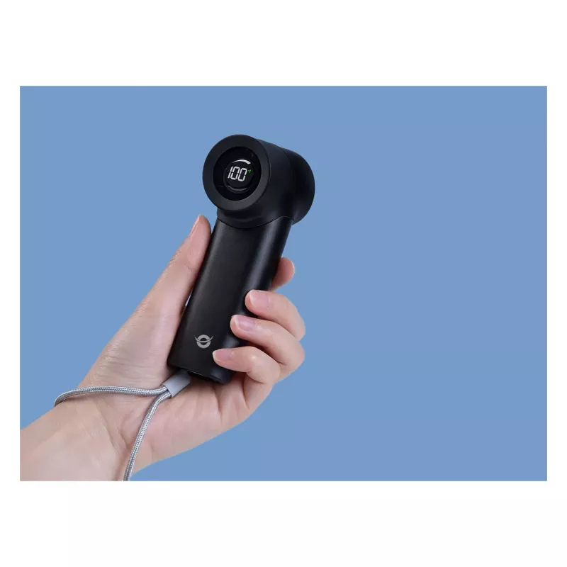 Conceptronic Turbo Handventilator, USB-C auf USB-A, Aluminium, 5V, schwarz