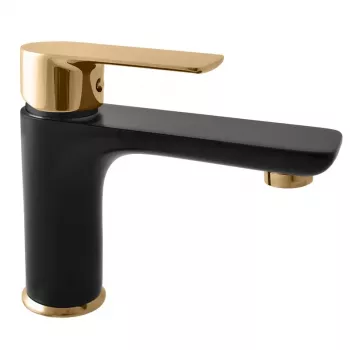CONTIPRO DVT526 Waschtisch-Einhandmischer Matt Schwarz/Gold