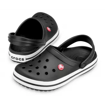 Crocs Crocband Clogs Unisex, Schwarz/Weiß