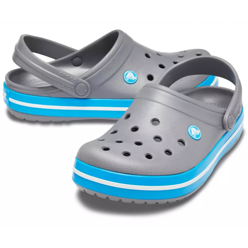 Crocs Crocband Clogs Unisex, Grau, Blau, Weiß