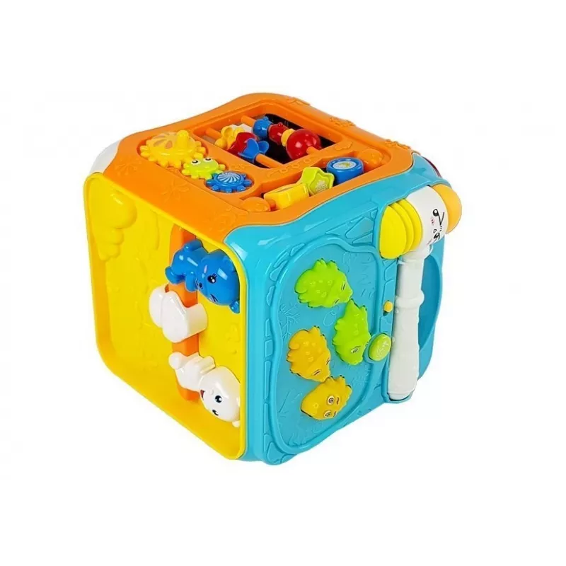 cube Lean Toys LT8303 interaktiver Lernwürfel mit Formensortierer für Babys, mit Ton und Licht