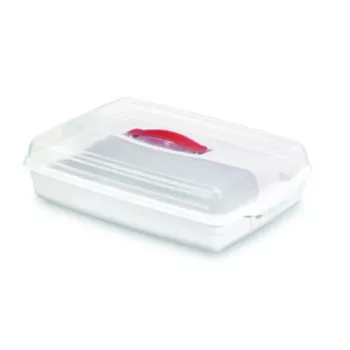 CURVER Kuchen-Transportbox rechteckig 45x29,5x11,1 cm Weiß