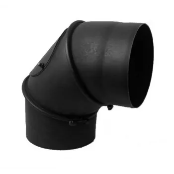 Darco verstellbarer Kaminbogen mit Abzweig 45°-90° - 150 mm Schwarzstahl