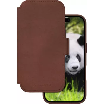 dbramante1928 Lynge Flip Case für Mobiltelefon - MagSafe-kompatibel - Echtes Leder - Dark Tan - für Apple iPhone 17