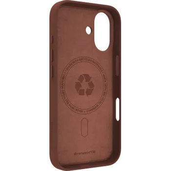 dbramante1928 Roskilde Rückseitenabdeckung für Mobiltelefon - MagSafe-kompatibel - Echtes Leder - Dark Tan - für Apple iPhone 17