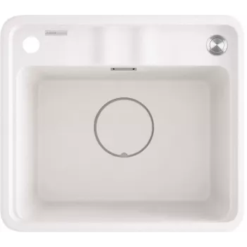 DEANTE 1-Becken Granit-Verbundstoff Küchenspüle Schwarz 580x440mm