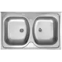 DEANTE 2-Bowl Stainless Steel Overlay Sink 800x600 mm Brushed
