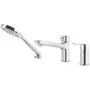 DEANTE 3-Loch Wannenarmatur Matt Schwarz mit Handbrause