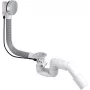 DEANTE Badewannensiphon mit automatischem Verschluss, verchromtes Messing, 52 mm Ablauf, 40/50 mm Abgang