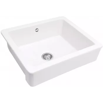 DEANTE Ceramic Farmhouse Sink 1-Bowl White 595x470x220 mm
