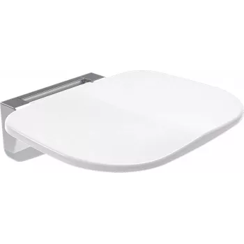 DEANTE Folding Wall Seat - Weiß, 150 kg Tragfähigkeit, ABS-Kunststoff & Aluminium