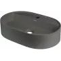 DEANTE Granit-Waschtisch mit Armatureninsel - Oval - Anthrazitgrau