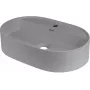 DEANTE Granit-Aufsatzwaschbecken mit Armatureninsel – oval, schwarz, matt