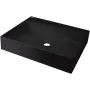 DEANTE Granit-Aufsatzwaschbecken mit Hahnloch - 500x400 mm Graphit Schwarz