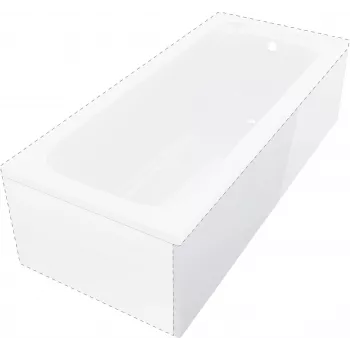 DEANTE Prizma Badewannenverkleidung 170 cm - Längsseite Weiß Hochglanz Acryl