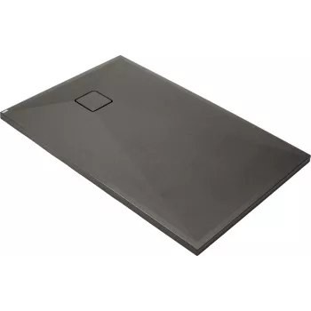 DEANTE Rechteckige Granit-Duschwanne 120x70 cm Schwarz