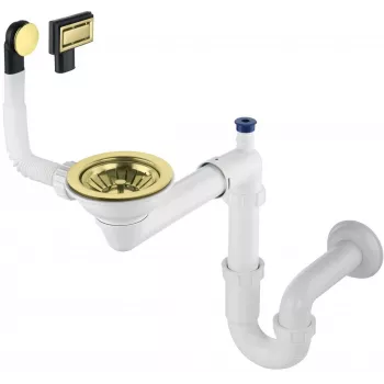 DEANTE Siphon für 1-Becken Granit-Spüle - Platzsparer