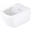 DEANTE Wandhängendes Bidet Cersanit Crea Keramik Weiß Glänzend Rechteckig 1 Hahnloch