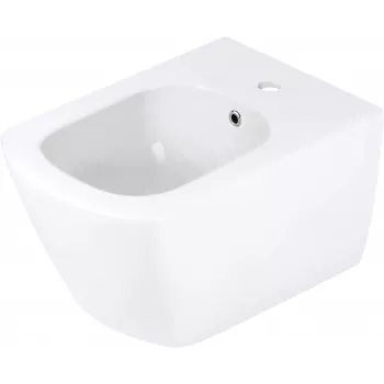 DEANTE Wandhängendes Bidet Cersanit Crea Keramik Weiß Glänzend Rechteckig 1 Hahnloch
